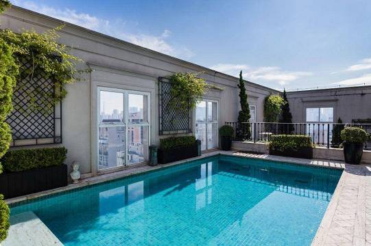 Cobertura para venda ou locação com 4 quartos, 907m² - Jardim Paulista,São Paulo